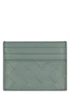 Bottega Veneta Women's Intrecciato Credit Card Case In Green