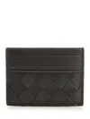 Bottega Veneta Women Intrecciato Credit Card Holder In Black