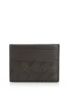 Bottega Veneta Women Intrecciato Credit Card Holder In Black