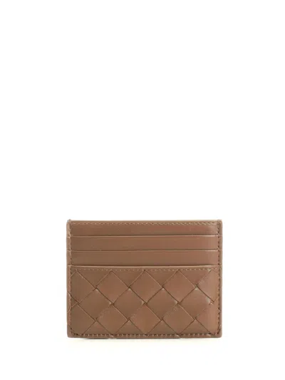 Bottega Veneta Women Intrecciato Credit Card Holder In Brown