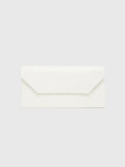 Bottega Veneta Women's Intrecciato Flap Nappa Leather Shoulder Bag In Alabaster