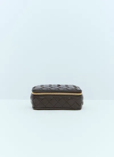 Bottega Veneta Women Intrecciato Jewelry Case In Brown