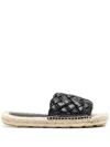 Bottega Veneta Jack Woven Napa Slide Espadrilles In Black