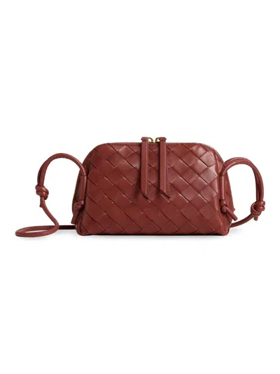 Bottega Veneta Women's Intrecciato Nappa Leather Pouch In Brown
