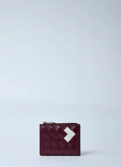 Bottega Veneta Women Intrecciato Small Bi-fold Wallet In Multicolor