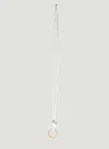 Bottega Veneta Women Intreccio Lanyard Keyring In White