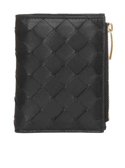 Bottega Veneta Women Intreccio Leather Compact Bifold Wallet