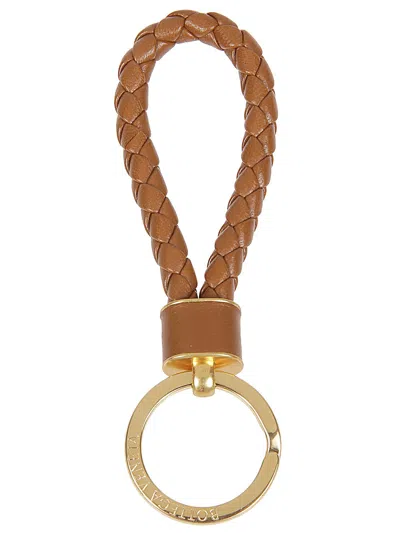 Bottega Veneta Women Intreccio Leather Key Ring In Multicolor