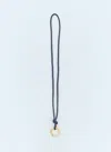 Bottega Veneta Women Intreccio Long Keyring In Blue