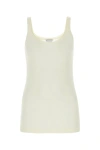 Bottega Veneta Ribbed Wool Sleeveless Top In White