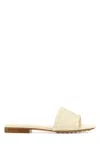 Bottega Veneta Women Ivory Leather Parco Slippers