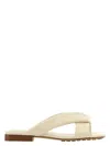 Bottega Veneta Ivory Leather Riva Slippers