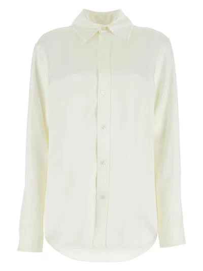 BOTTEGA VENETA WOMEN'S IVORY SATIN SHIRT