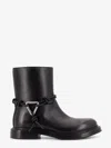 Bottega Veneta Leather Ankle Boots Featuring Decorative Hardware In Black