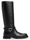 Bottega Veneta Signature Metallic Triangle Element Boots In Black