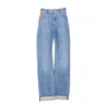 Bottega Veneta Blue Vintage Medium Indigo Turned Up Denim Jeans In Blue