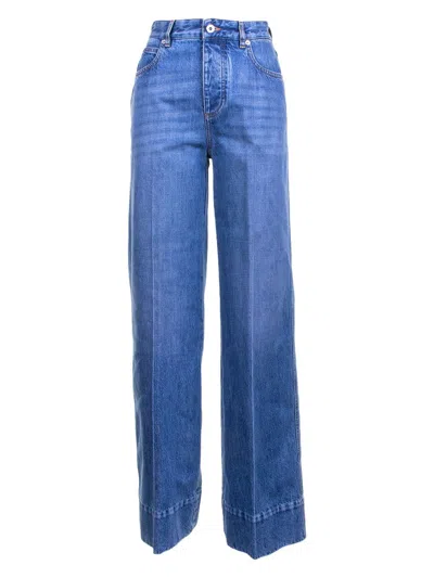 Bottega Veneta Women's Jeans Palazzo Indigo