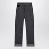 Bottega Veneta Women Jeans With Indigo Blue Turn-up In Gray