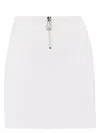 Bottega Veneta Contrast Stitching Mini Skirt In White