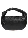 Bottega Veneta Black Medium Jodie Leather Shoulder Bag