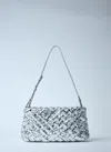 Bottega Veneta Kalimero Cha-cha Shoulder Bag In Silver