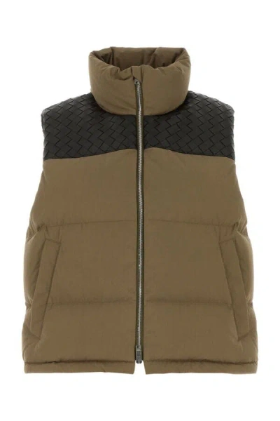 Bottega Veneta Puffer Zip-up Gilet In Green