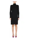 Bottega Veneta Mini Knit Dress Long Sleeves Tringle Back Cutout