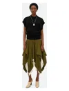 Bottega Veneta Viscose Double Layer Skirt In Black