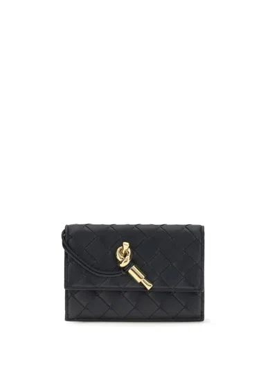 Bottega Veneta Women Knot Card Holder In Blue