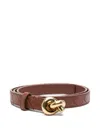 Bottega Veneta Women Knot Leather Belt In Brown
