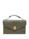 Bottega Veneta Women Knot Lock Cypress Coloured Bag In Multi