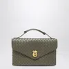Bottega Veneta Women Knot Lock Cypress Coloured Bag In Black