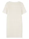 Bottega Veneta Lace-effect Knitted Dress In Neutral