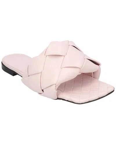 Pre-owned Bottega Veneta Women's Lambskin Leather Lido Flat Sandal (authentic Pre-loved) In Pink