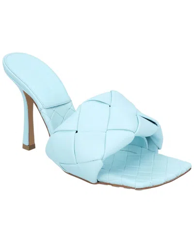 Pre-owned Bottega Veneta Women's Lambskin Leather Lido Mule (authentic Pre-loved) In Blue