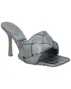 Bottega Veneta Women's Lambskin Lido Mule (authentic Pre-loved) In Gray