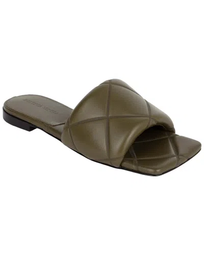 Bottega Veneta Women's Lambskin Lido Slide (authentic Pre-loved) In Green