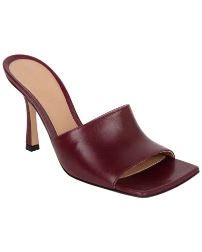 Pre-owned Bottega Veneta Women's Lambskin Stretch Mule (authentic Pre-loved) In Burgundy