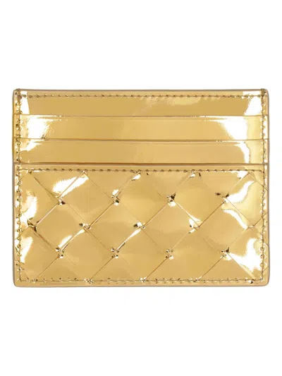 BOTTEGA VENETA WOMEN'S LAMINATED LEATHER CARD CASE
