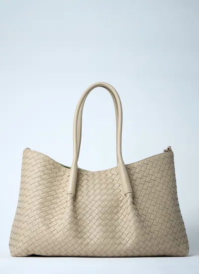 Bottega Veneta Women Large Pinacoteca Handbag In Neutral