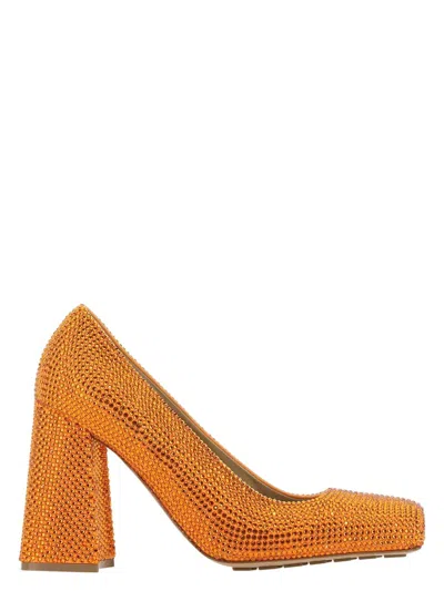 BOTTEGA VENETA WOMEN'S LEATHER AND RHINESTONES TOWER PUMPS