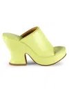 Bottega Veneta 115mm Wedge Platform Mules In Seagrass
