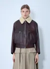 Bottega Veneta Aviator Jacket In Brown
