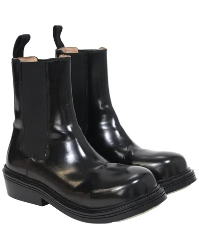 Pre-owned Bottega Veneta Women's Leather Brushed Chelsea Boot (authentic Pre-loved) In Black