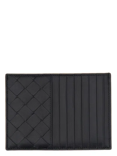Bottega Veneta Women's Leather Card Holder In Black