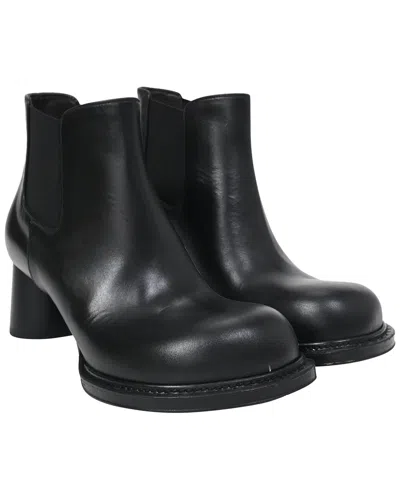 Pre-owned Bottega Veneta Women's Leather Cliff Chelsea Bootie (authentic Pre-loved) In Black