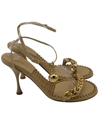 Bottega Veneta Women's Leather Dot Ankle Strap Sandal Heel (authentic Pre-  Loved) In Brown