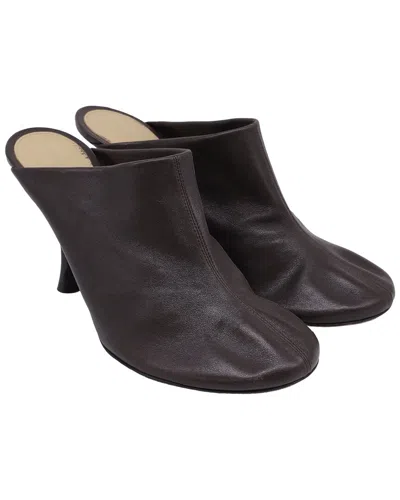 Bottega Veneta Women's Leather Dot Sock Heeled Mule (authentic Pre-loved) In Brown