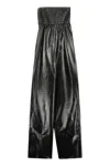 Bottega Veneta Leather Jumpsuit In Black