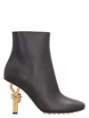 Bottega Veneta Black Leather Knot Ankle Boots